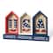 Glitzhome® 13" Liberty, Freedom, America House-Shaped Tabletop Décor